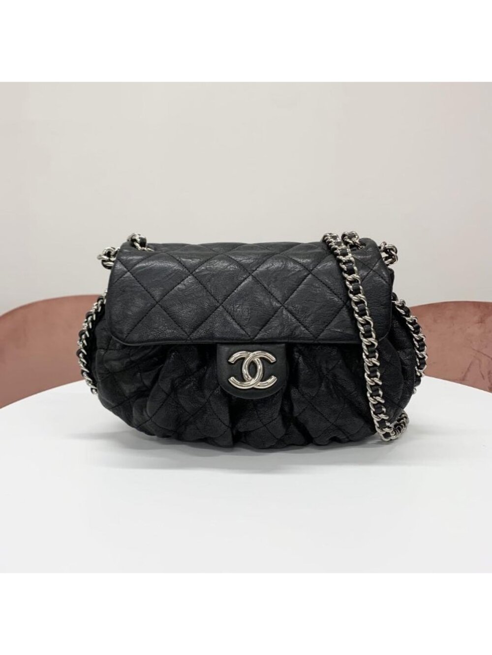 Chanel Quilted Lambskin Chain Around Shoulder
